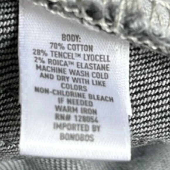 NWOT Bonobos Men’s Jeans Slim Fit Size 32x30 Gray Wash - Picture 7 of 11